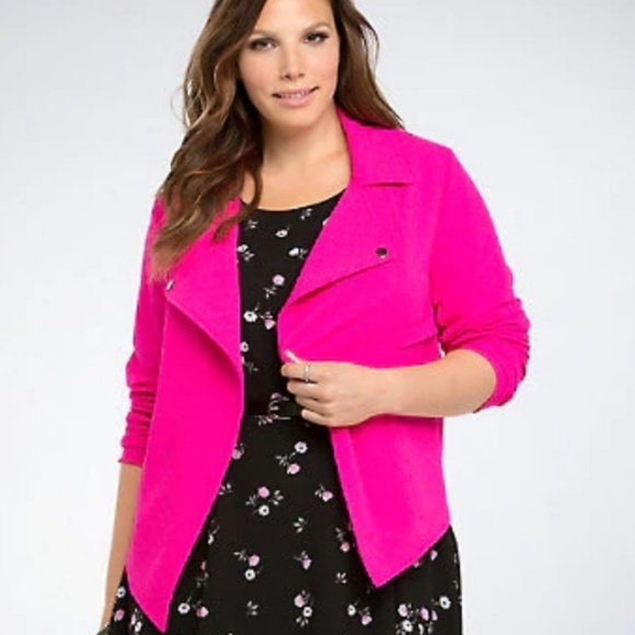 Torrid sz 1 cropped trench coat hot pink